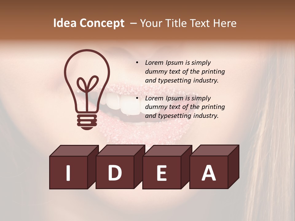 Sensual Girl Delicious PowerPoint Template