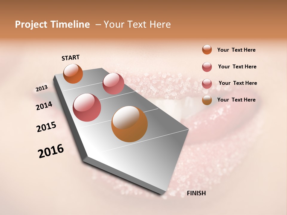 Young Glamour Model PowerPoint Template