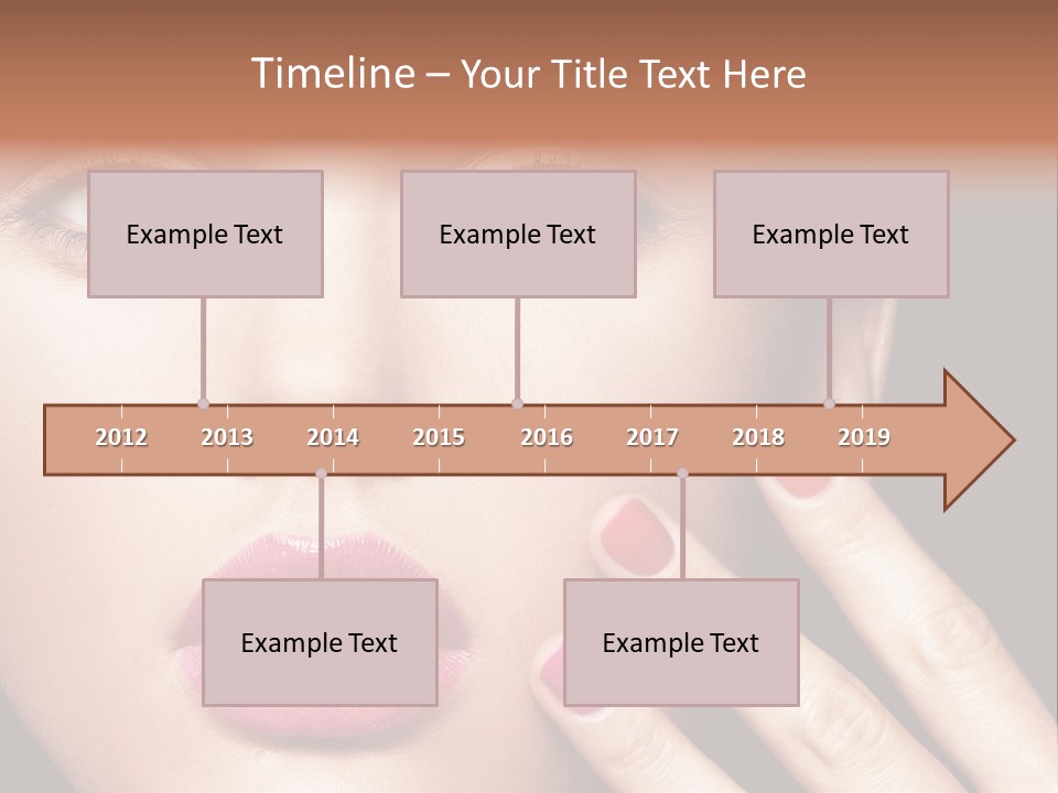A Woman With Red And Pink Nail Polish On Her Nails PowerPoint Template