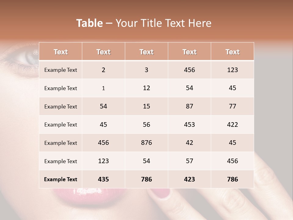 A Woman With Red And Pink Nail Polish On Her Nails PowerPoint Template