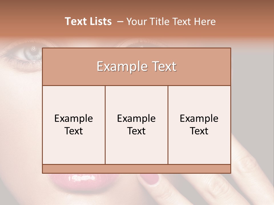 A Woman With Red And Pink Nail Polish On Her Nails PowerPoint Template