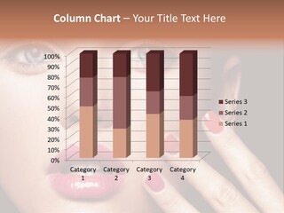 A Woman With Red And Pink Nail Polish On Her Nails PowerPoint Template