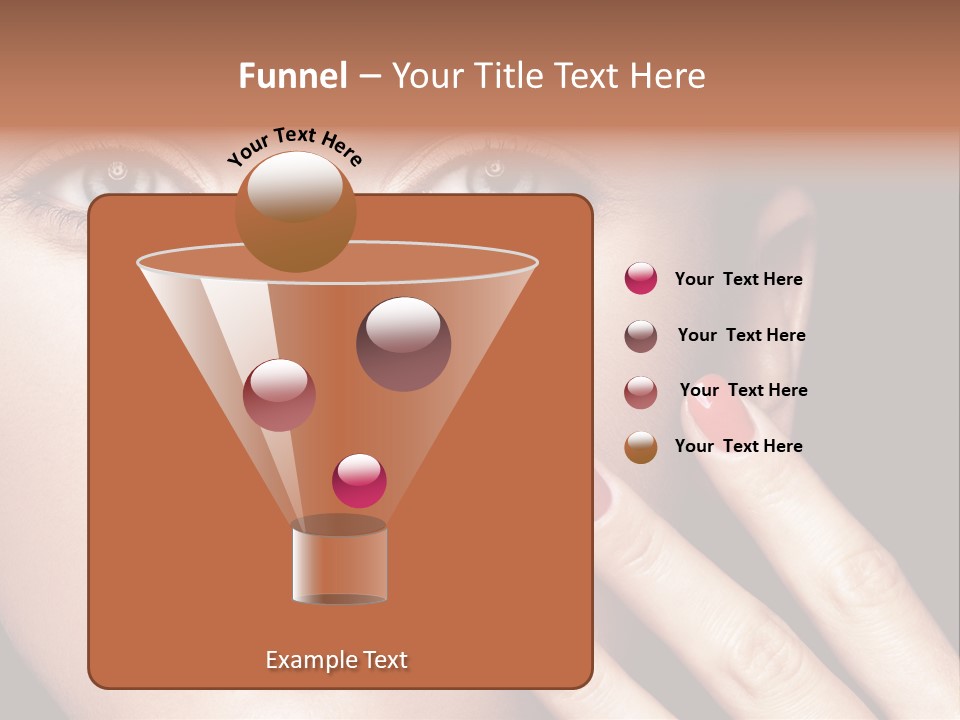 A Woman With Red And Pink Nail Polish On Her Nails PowerPoint Template