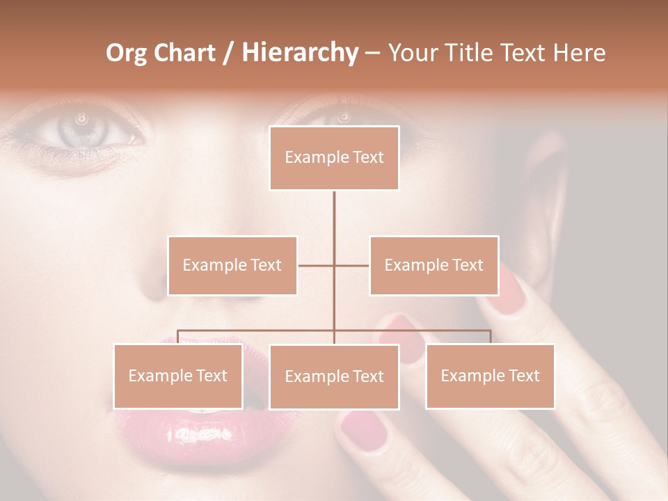 A Woman With Red And Pink Nail Polish On Her Nails PowerPoint Template