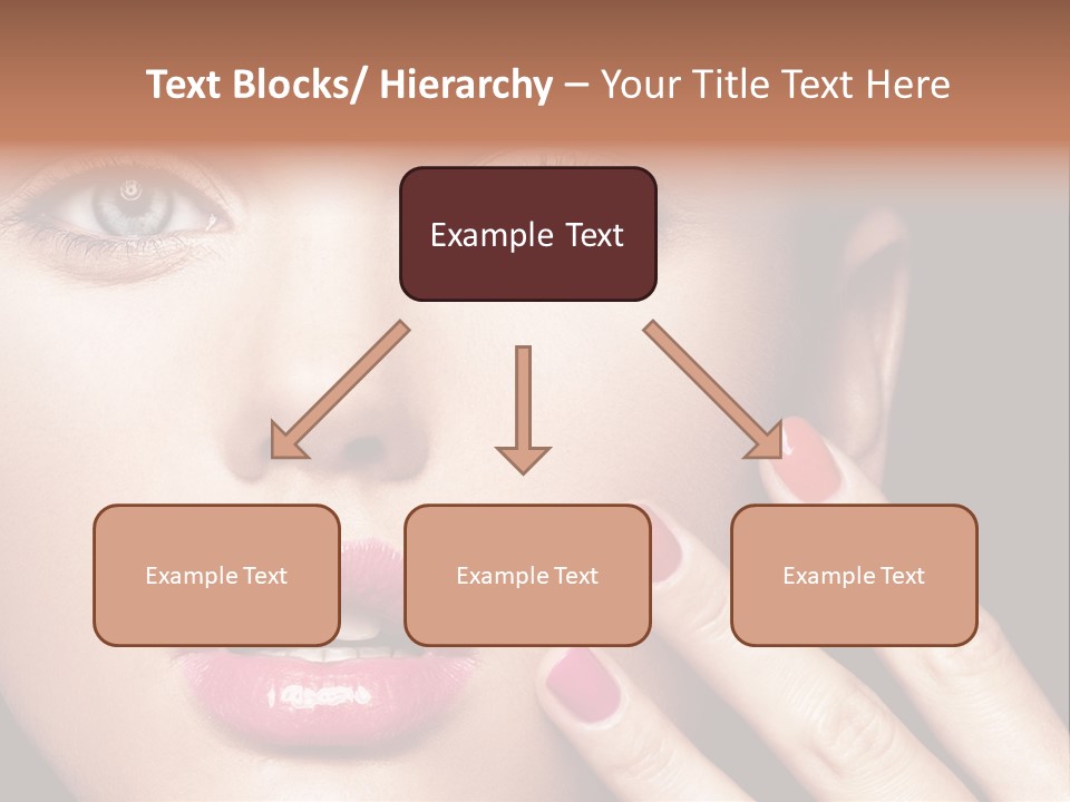 A Woman With Red And Pink Nail Polish On Her Nails PowerPoint Template