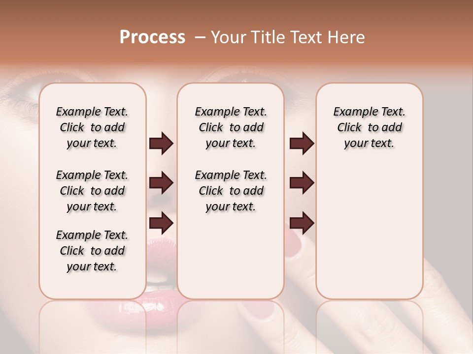 A Woman With Red And Pink Nail Polish On Her Nails PowerPoint Template