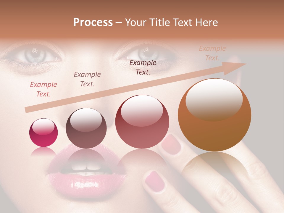A Woman With Red And Pink Nail Polish On Her Nails PowerPoint Template