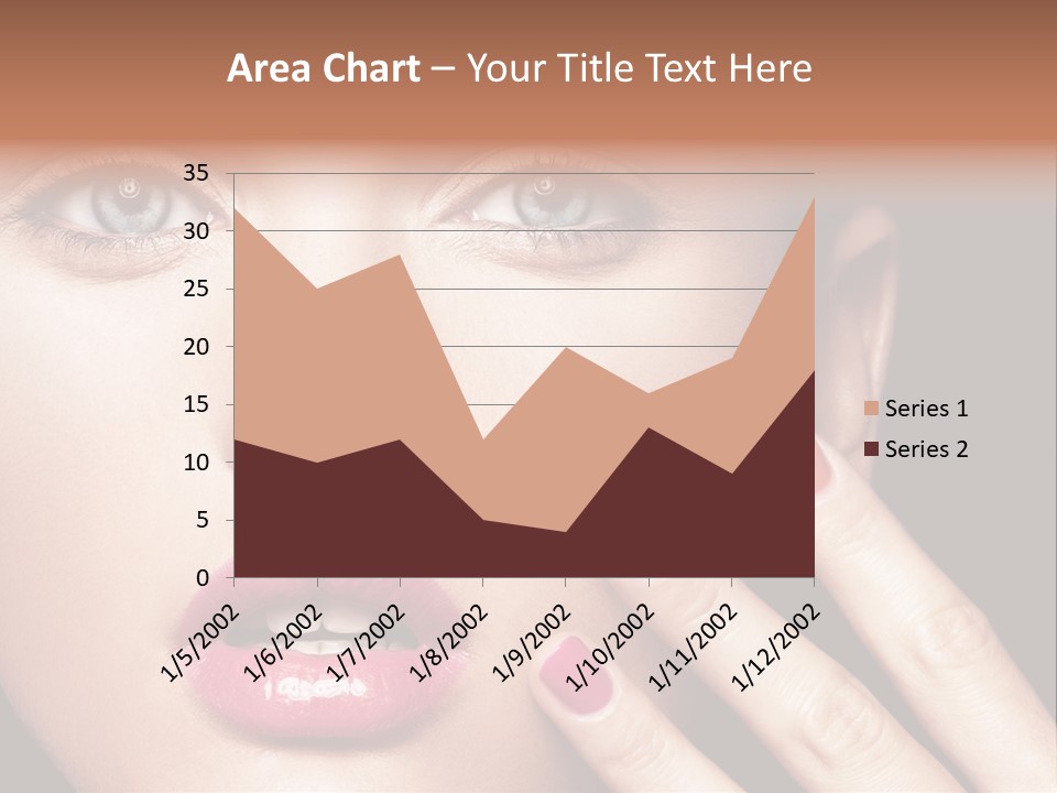 A Woman With Red And Pink Nail Polish On Her Nails PowerPoint Template