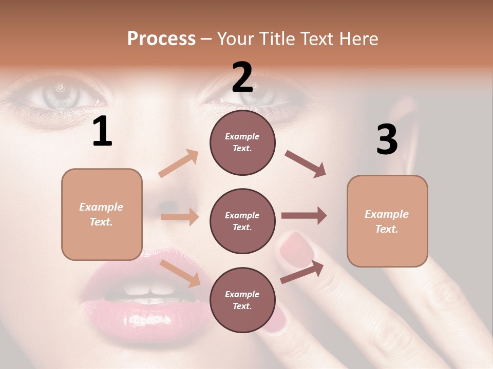 A Woman With Red And Pink Nail Polish On Her Nails PowerPoint Template