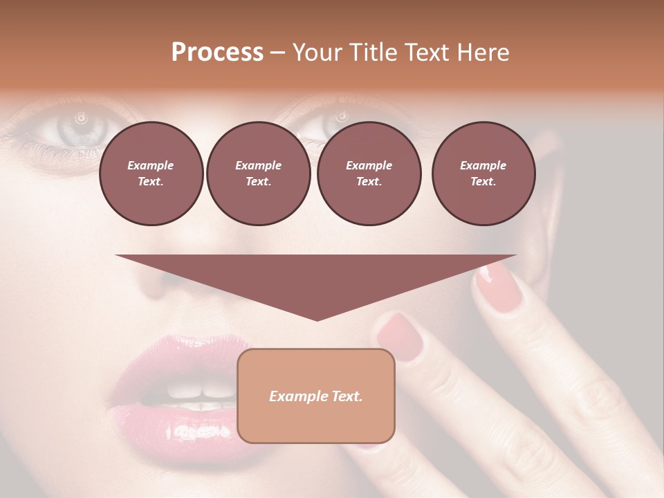 A Woman With Red And Pink Nail Polish On Her Nails PowerPoint Template