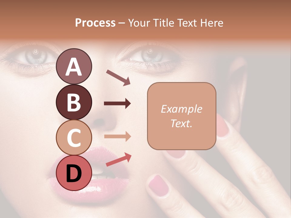 A Woman With Red And Pink Nail Polish On Her Nails PowerPoint Template