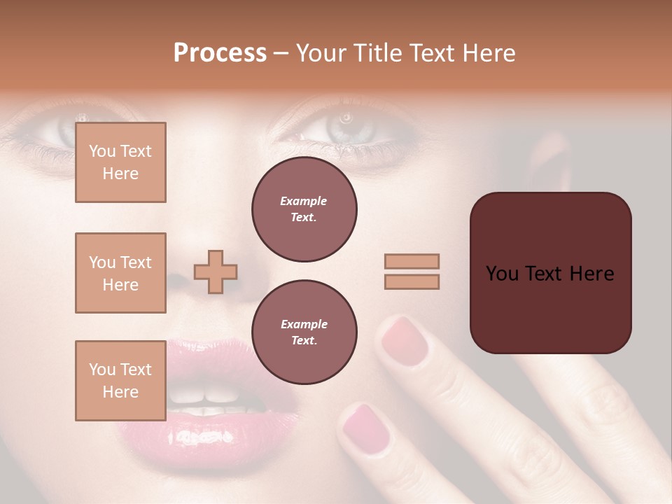 A Woman With Red And Pink Nail Polish On Her Nails PowerPoint Template