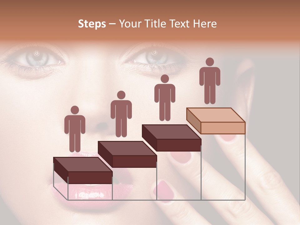 A Woman With Red And Pink Nail Polish On Her Nails PowerPoint Template