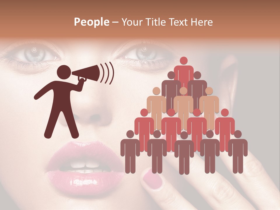 A Woman With Red And Pink Nail Polish On Her Nails PowerPoint Template