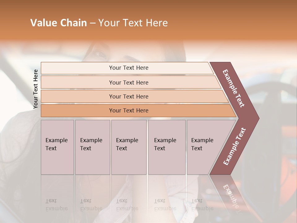 A Woman Sitting In A Car With Her Hand On Her Head PowerPoint Template