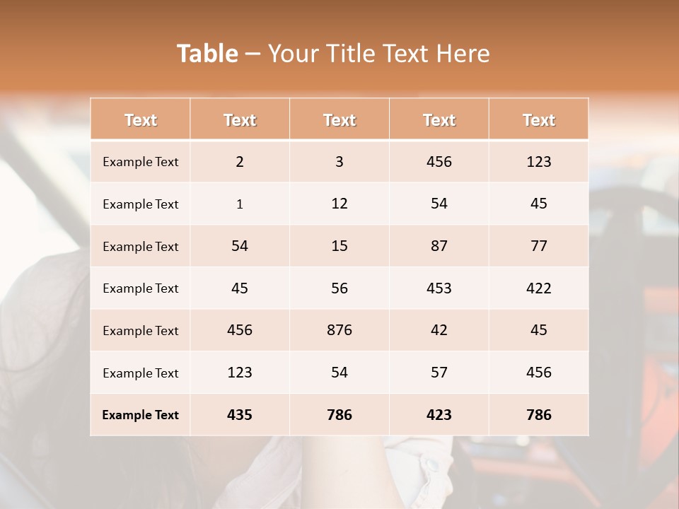A Woman Sitting In A Car With Her Hand On Her Head PowerPoint Template