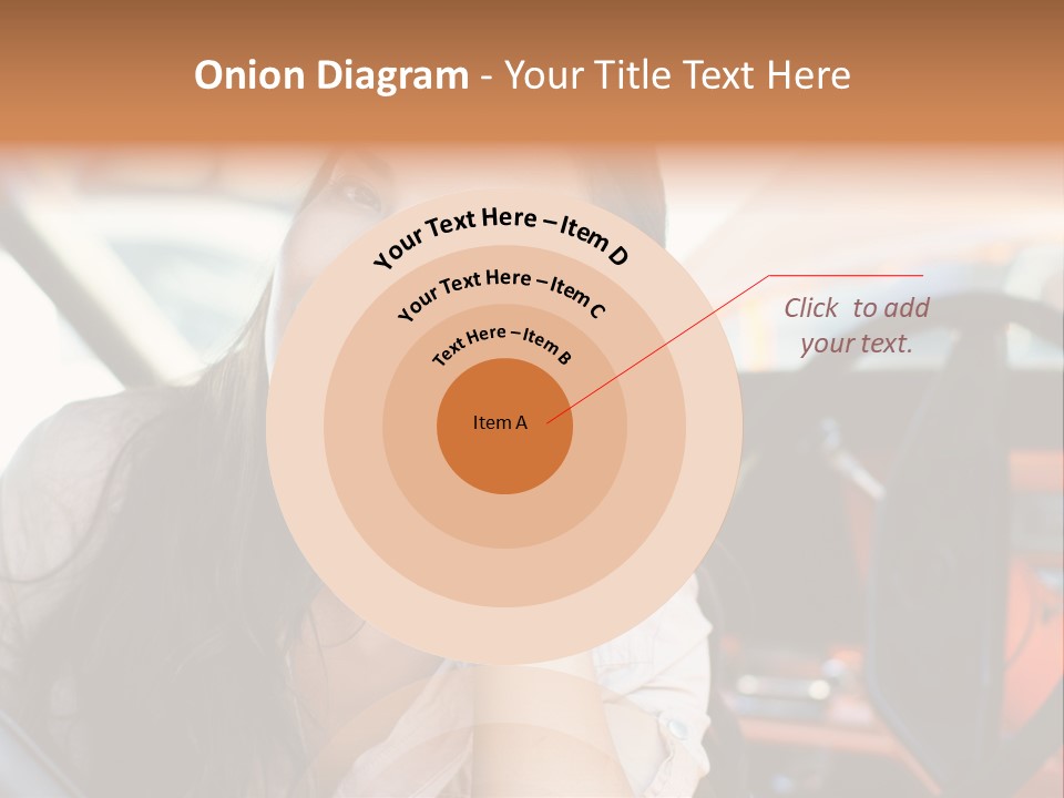 A Woman Sitting In A Car With Her Hand On Her Head PowerPoint Template