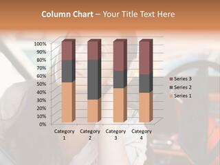 A Woman Sitting In A Car With Her Hand On Her Head PowerPoint Template