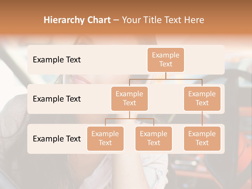 A Woman Sitting In A Car With Her Hand On Her Head PowerPoint Template