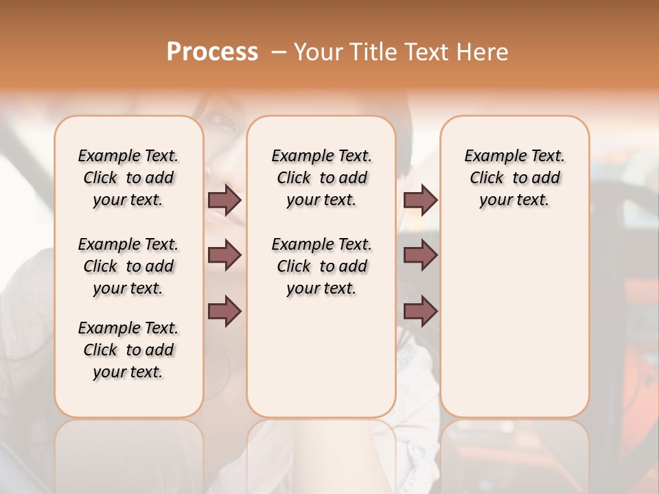 A Woman Sitting In A Car With Her Hand On Her Head PowerPoint Template