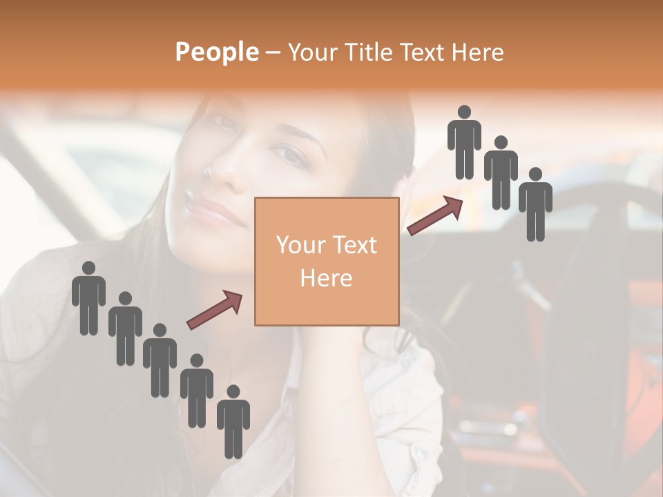A Woman Sitting In A Car With Her Hand On Her Head PowerPoint Template