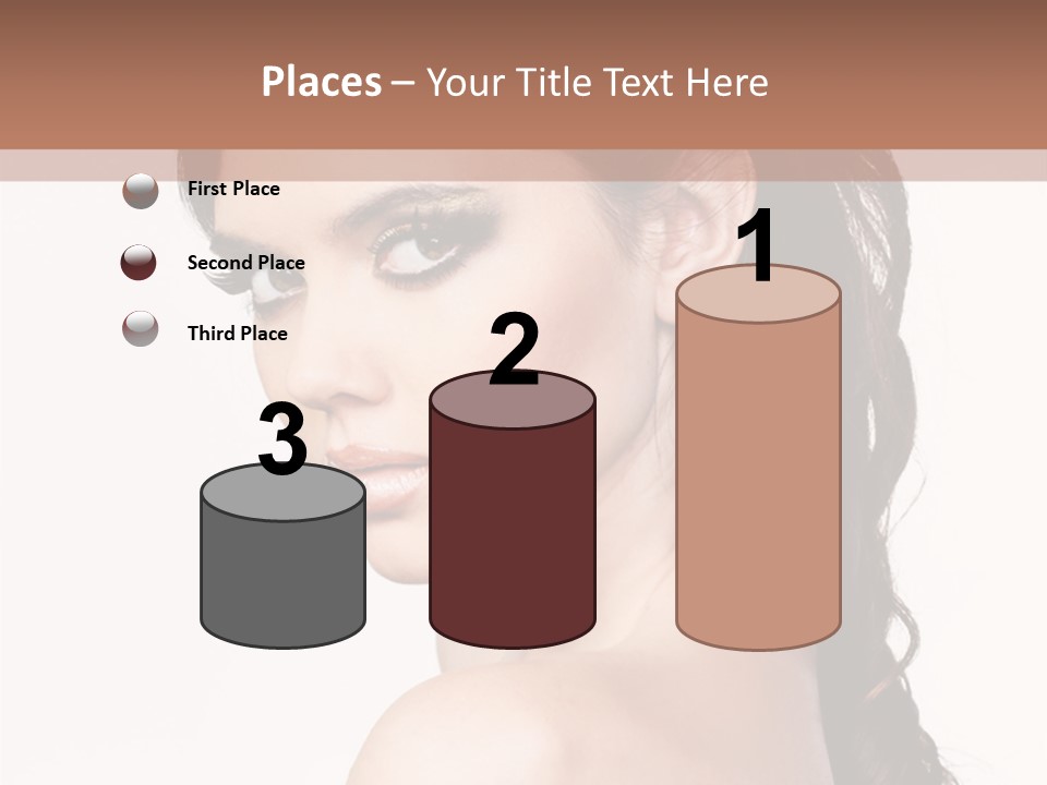 A Woman In A Black Dress Is Posing For A Picture PowerPoint Template