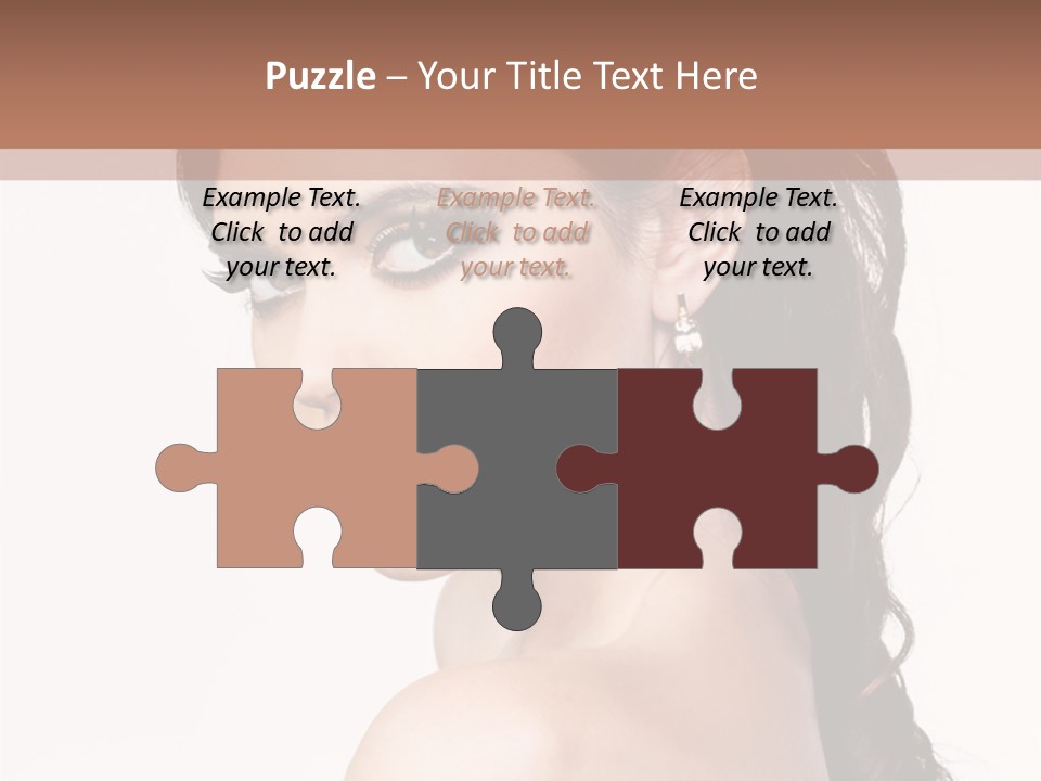 A Woman In A Black Dress Is Posing For A Picture PowerPoint Template