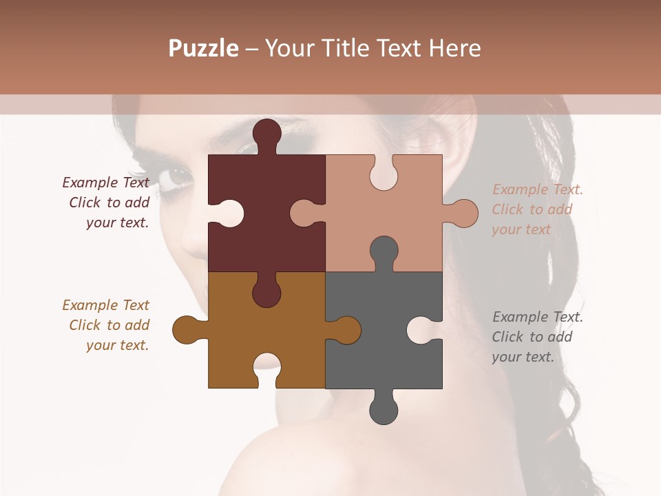 A Woman In A Black Dress Is Posing For A Picture PowerPoint Template