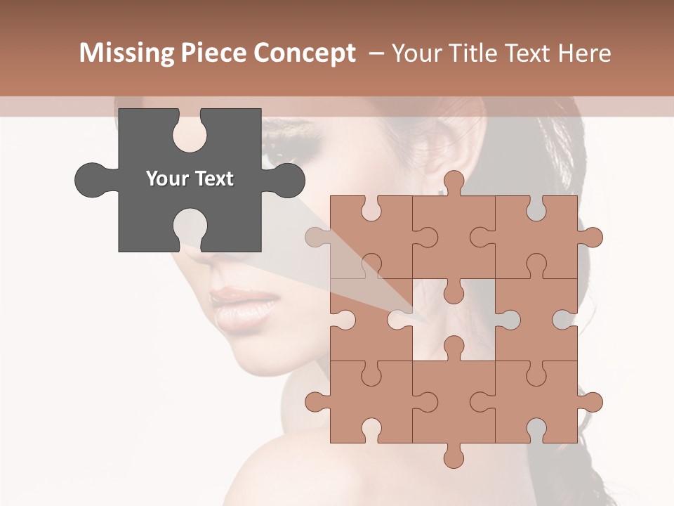 A Woman In A Black Dress Is Posing For A Picture PowerPoint Template