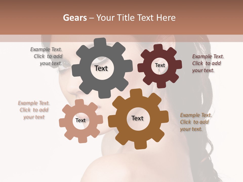 A Woman In A Black Dress Is Posing For A Picture PowerPoint Template