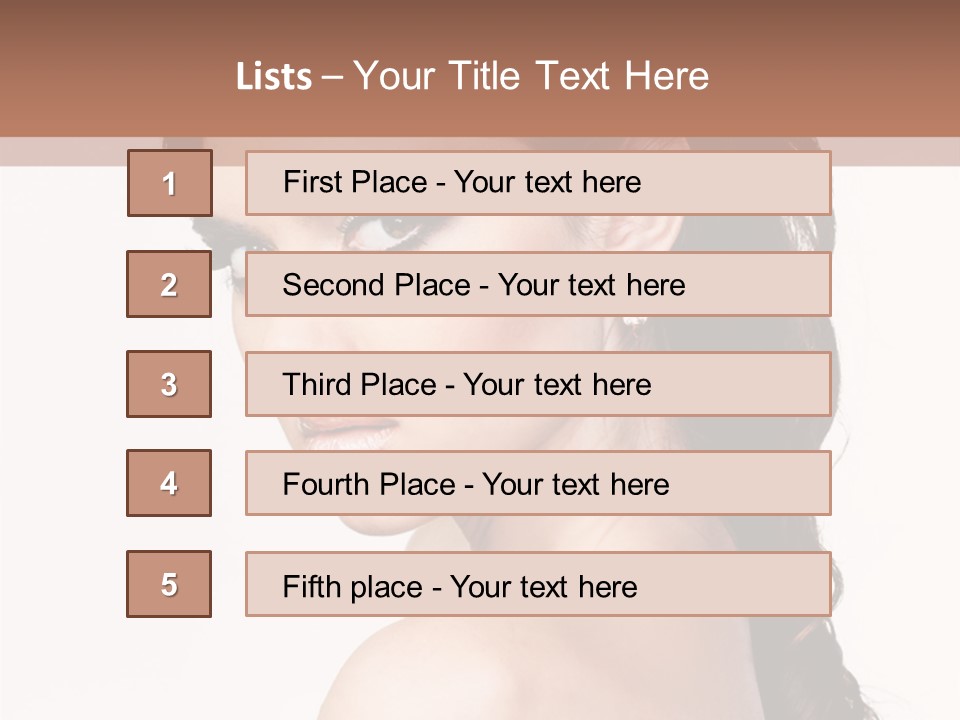 A Woman In A Black Dress Is Posing For A Picture PowerPoint Template