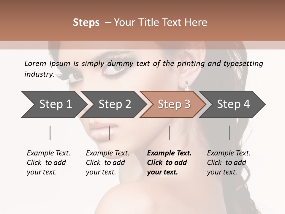 A Woman In A Black Dress Is Posing For A Picture PowerPoint Template