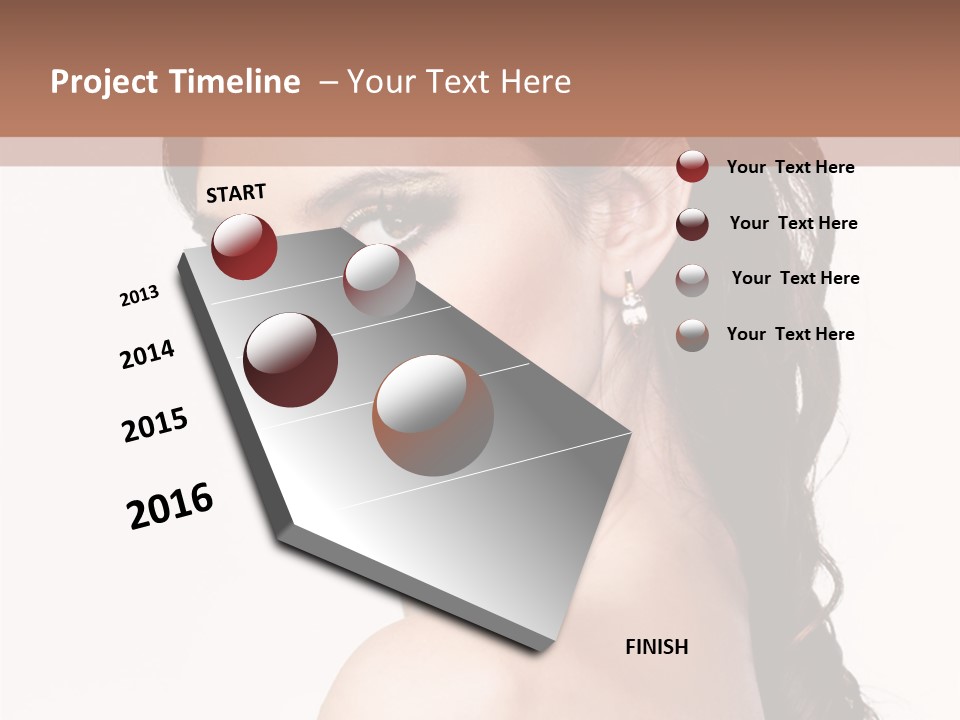 A Woman In A Black Dress Is Posing For A Picture PowerPoint Template