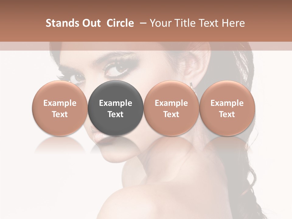 A Woman In A Black Dress Is Posing For A Picture PowerPoint Template