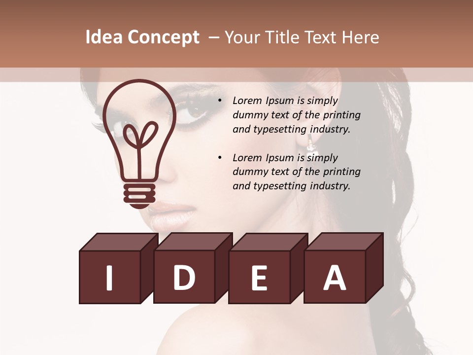 A Woman In A Black Dress Is Posing For A Picture PowerPoint Template