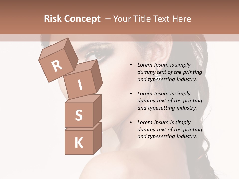 A Woman In A Black Dress Is Posing For A Picture PowerPoint Template