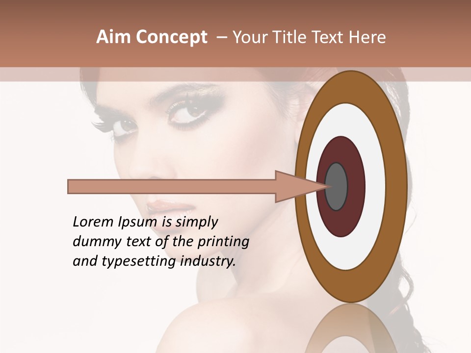 A Woman In A Black Dress Is Posing For A Picture PowerPoint Template