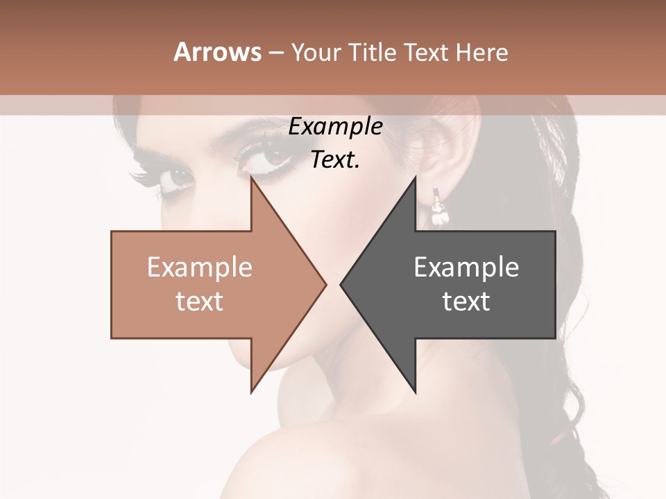 A Woman In A Black Dress Is Posing For A Picture PowerPoint Template