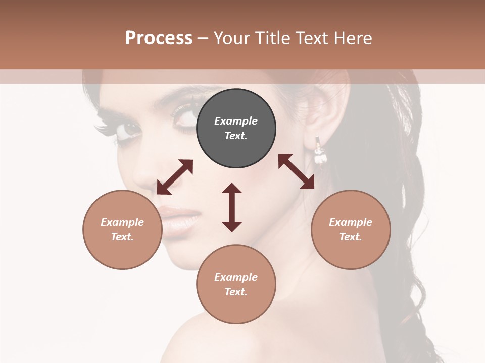 A Woman In A Black Dress Is Posing For A Picture PowerPoint Template