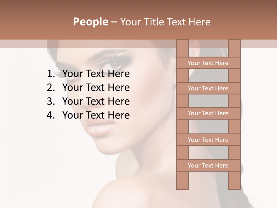 A Woman In A Black Dress Is Posing For A Picture PowerPoint Template