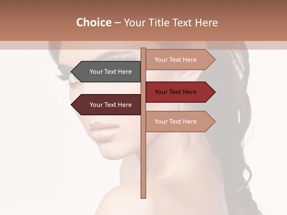 A Woman In A Black Dress Is Posing For A Picture PowerPoint Template