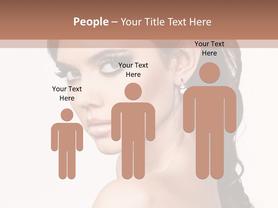 A Woman In A Black Dress Is Posing For A Picture PowerPoint Template