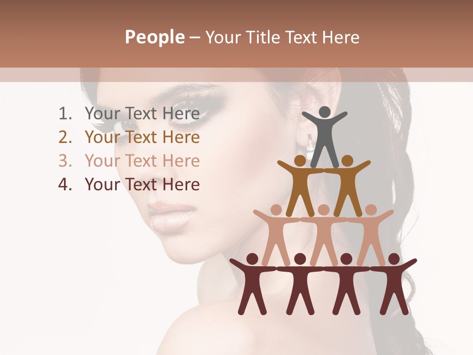 A Woman In A Black Dress Is Posing For A Picture PowerPoint Template