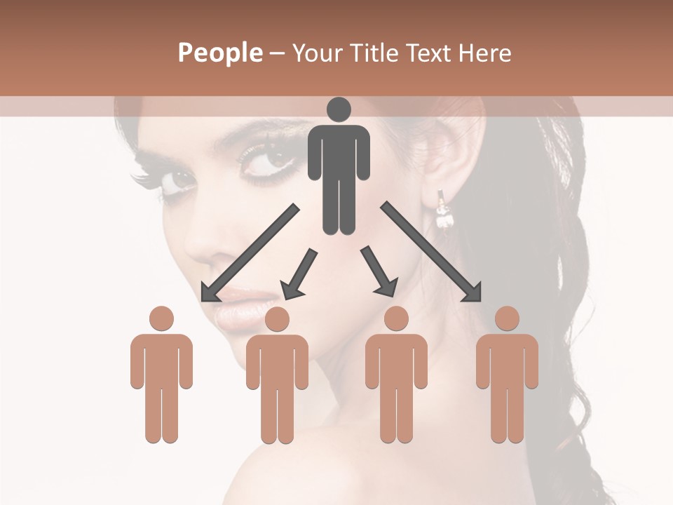 A Woman In A Black Dress Is Posing For A Picture PowerPoint Template