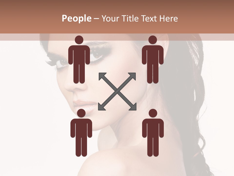 A Woman In A Black Dress Is Posing For A Picture PowerPoint Template