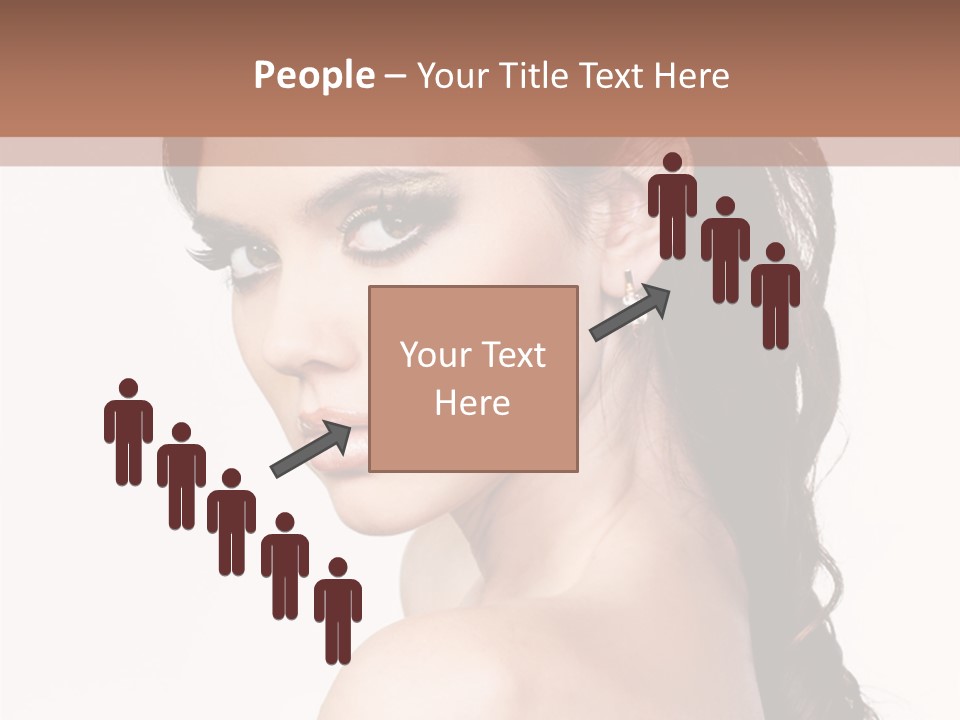 A Woman In A Black Dress Is Posing For A Picture PowerPoint Template