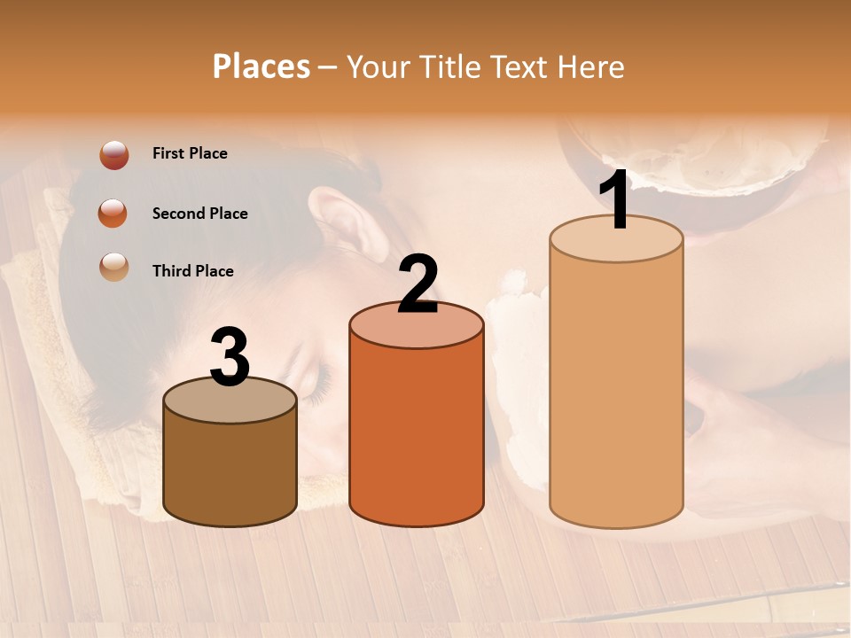 A Woman Getting A Facial Mask On Her Face PowerPoint Template