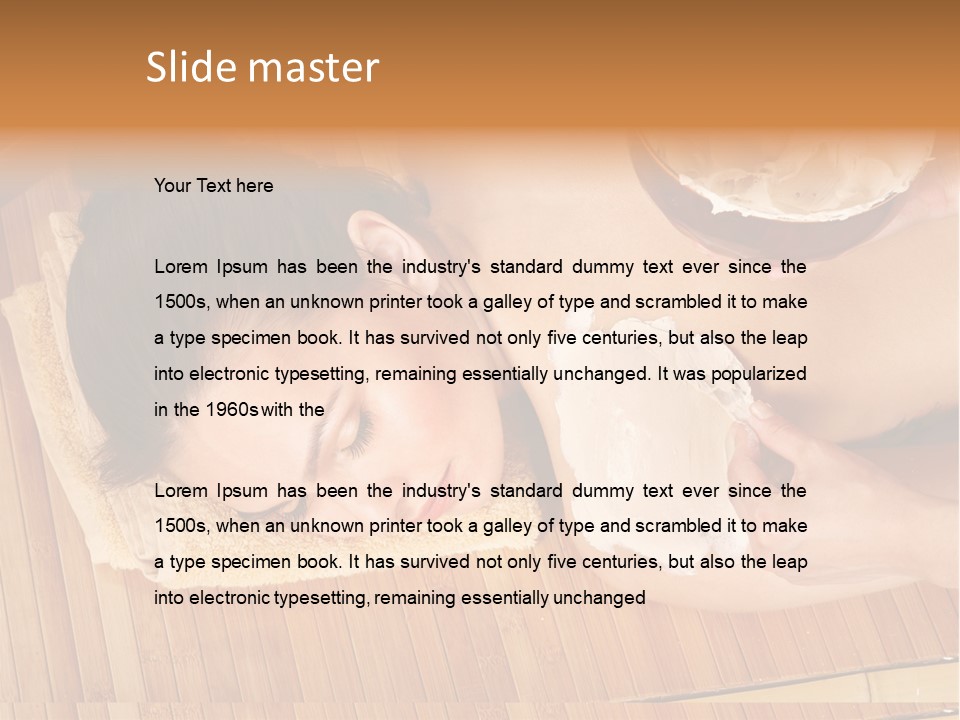 A Woman Getting A Facial Mask On Her Face PowerPoint Template