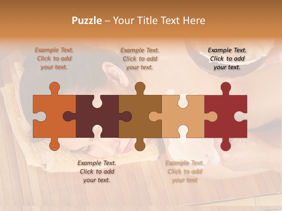 A Woman Getting A Facial Mask On Her Face PowerPoint Template