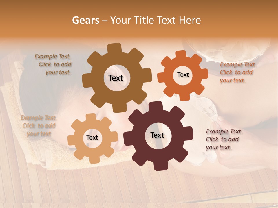 A Woman Getting A Facial Mask On Her Face PowerPoint Template